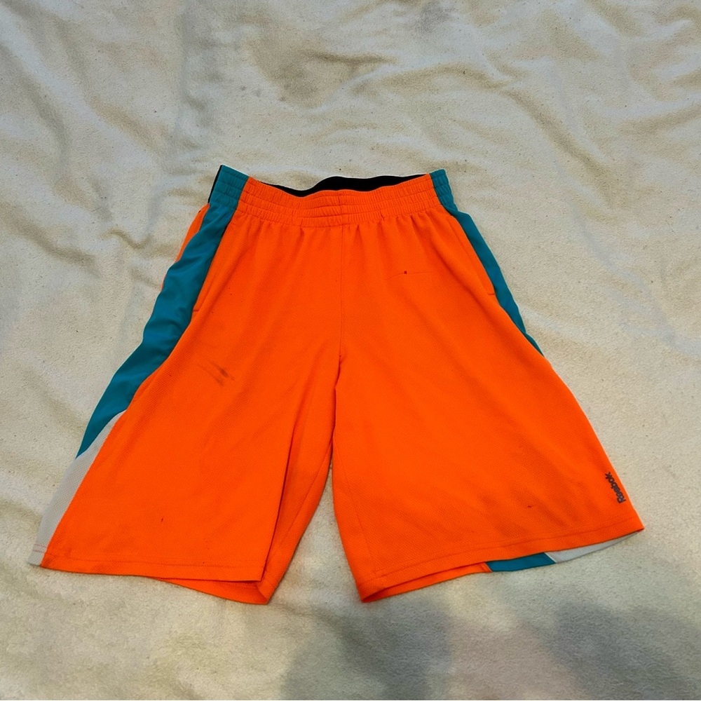 Reebok Orange and Teal Athletic Shorts